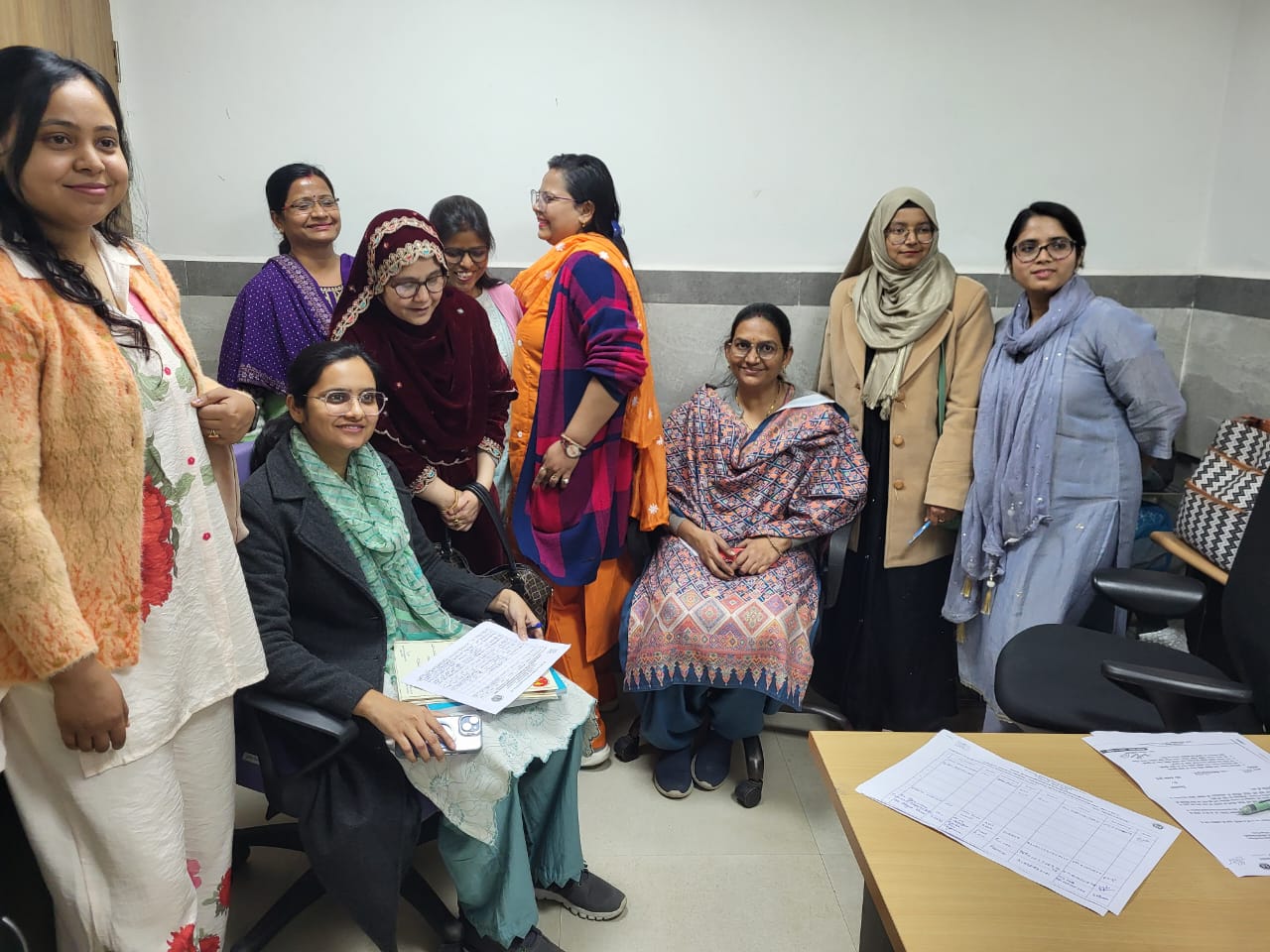 Dr. Shazia Khan with her professional female medical team at Khidmat Healthcare Purnia